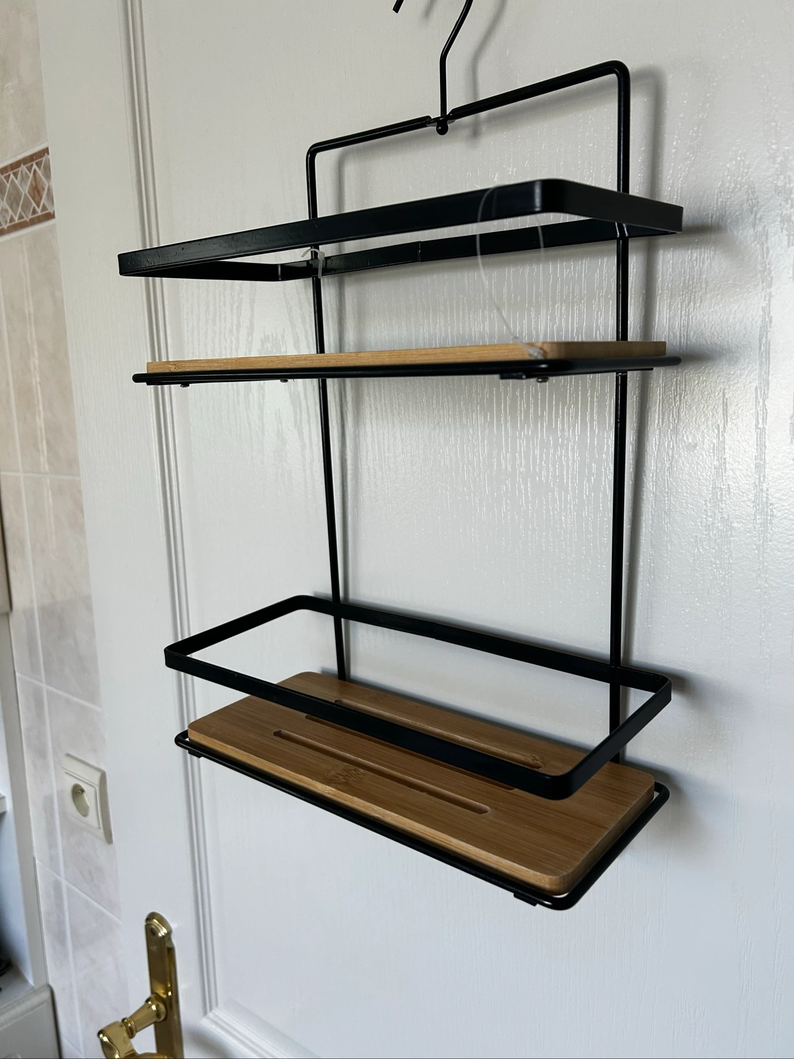 Estante colgante de metal y bambú Maisons du Monde💕 – photo 3